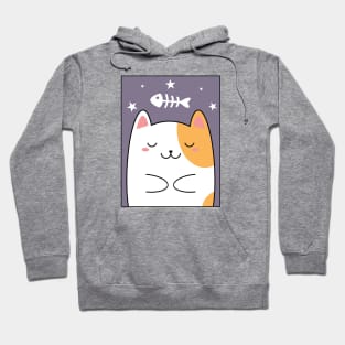 Dreaming Cat Among the Stars Hoodie